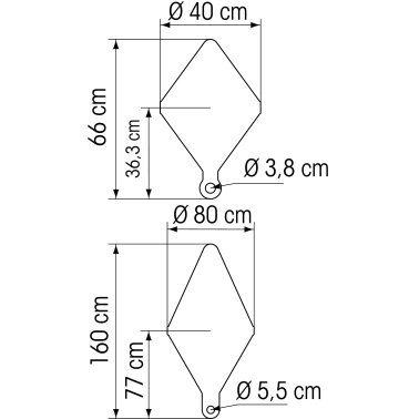 Bouée bi-conique - Ø 80 cm - 200 kg - jaune
