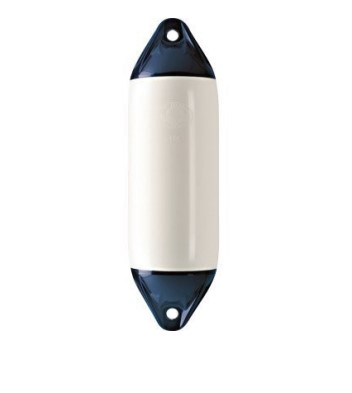 Pare-battage long - Ø 105 cm - blanc à embout bleu