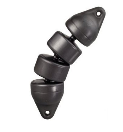 Pare-battage articulé - 12 x 48 cm - noir
