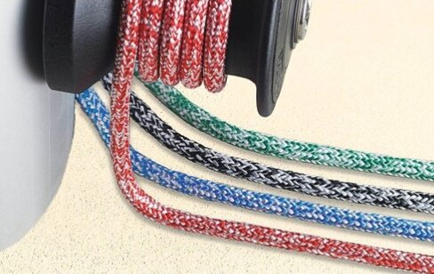 Drisse Dyneema - Ø 8 mm - l. 110 m - rouge/blanche