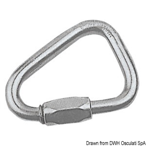 Mousqueton delta inox à vis - Ø 3-5 mm