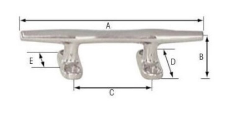 Taquet inox - 152 mm
