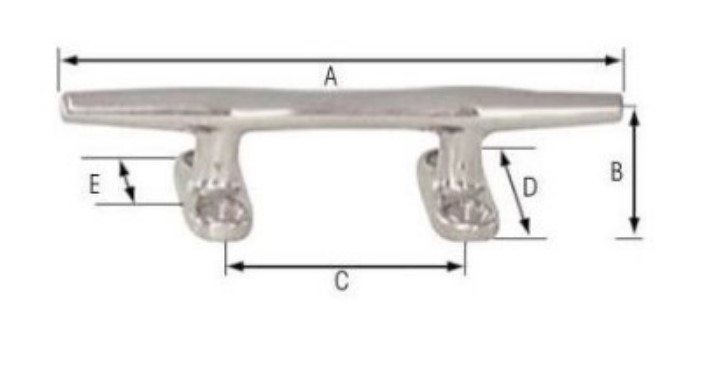 Taquet inox - 203 mm
