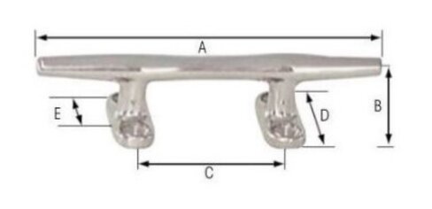 Taquet inox - 254 mm