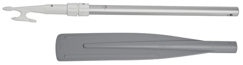 Aviron démontable télescopique avec gaffe - l. 80-180 cm