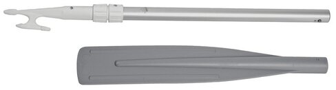Aviron démontable télescopique avec gaffe - l. 80-180 cm