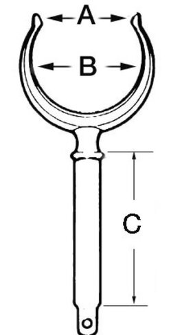 Dame de nage en laiton chromé - Ø 12 mm