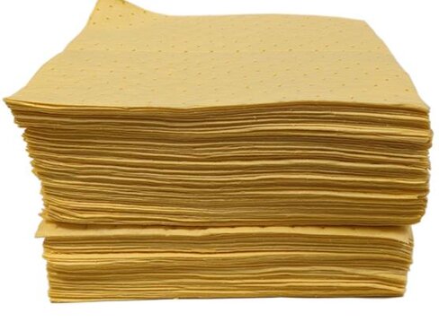 Feuilles absorbantes tous liquides et produits chimiques - double épaisseur - 40 x 50 cm - (lot de 100)