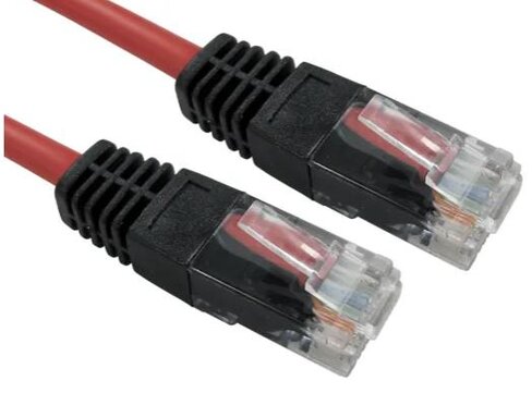 Câble Ethernet catégorie 5e UTP RS PRO avec connecteur droit - l. 1 m - rouge