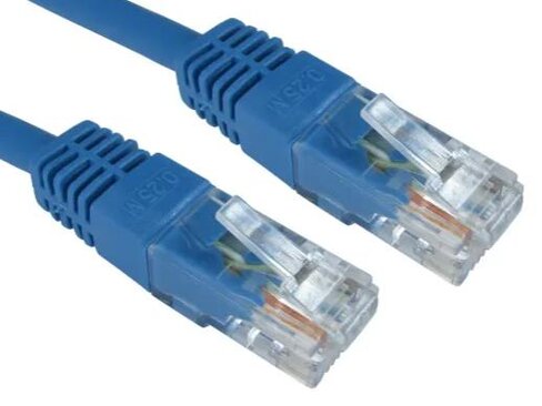 Câble Ethernet catégorie 6 UTP RS PRO avec connecteur droit - l. 250 mm - bleu