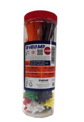 Colliers serre-câbles multicolores (Assortiment de 500)