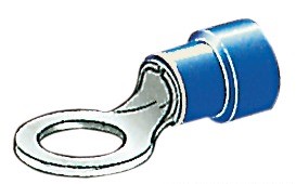 Cosses à oeil pré-isolées 4,3 mm pour câble 1/2,5 mm2 - (lot de 100)