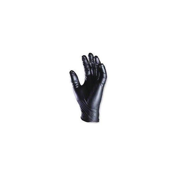 Gants nitrile non poudrés - épaisseur 0,12 mm - noir - (boîte de 100)