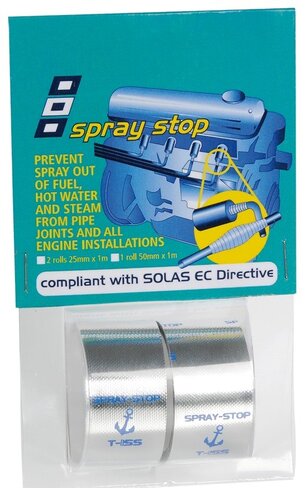 Ruban spray stop résistant à 200° - 25 mm x 1 m - (lot de 2 rouleaux)