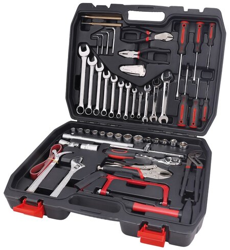 Valise en plastique antichoc avec 52 outils