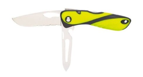 Couteau démanilleur décapsuleur - jaune