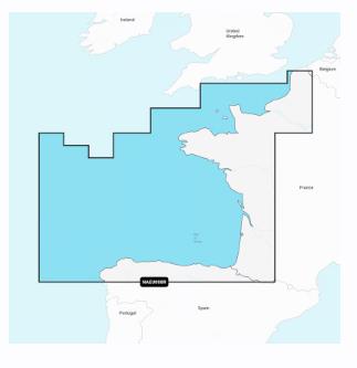 Carte Navionics Regular SD Golfe de Gascogne Manche