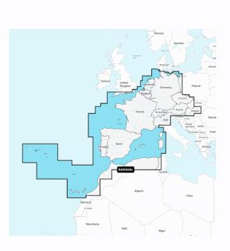 Carte Navionics Large SD Europe de l'Ouest et Centrale