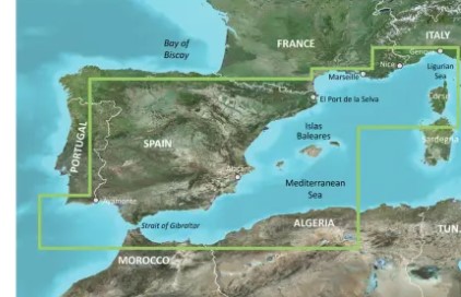Cartographie BlueChart g3 Vision Mediterranean Coast
