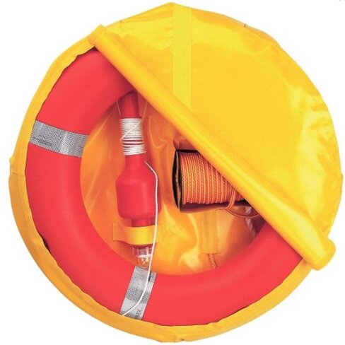 Bouée couronne Rescue Ring Solas avec feu et filin - Ø extérieur 73 cm