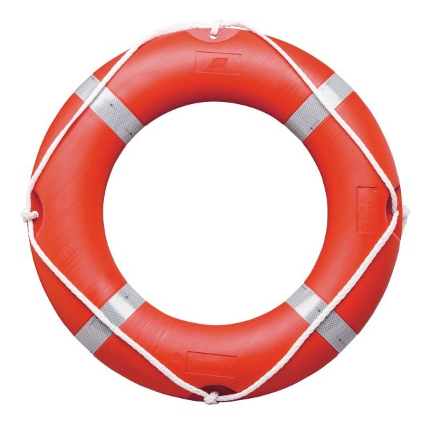 Bouée couronne Solas avec ligne de jet - Ø extérieur 73 cm