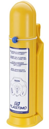 Bouée fer à cheval gonflable avec feu et sifflet - jaune