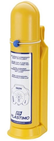 Bouée fer à cheval gonflable avec feu et sifflet - jaune