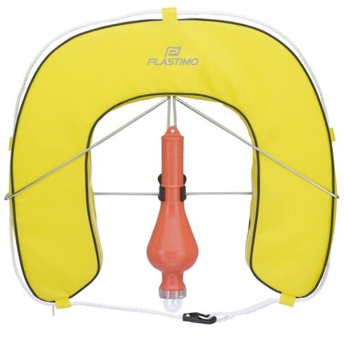 Bouée fer à cheval équipée déhoussable - jaune