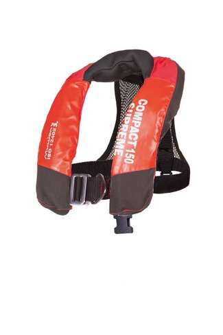 Gilet de sauvetage automatique avec harnais Compact Suprème Mullion - rouge - 150 N
