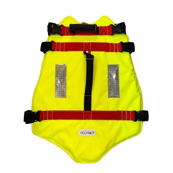 Gilet harnais flottant PRO pour chien Aquavet - jaune