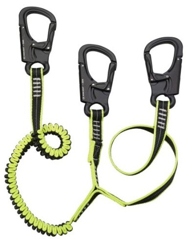 Longe double 3 mousquetons aluminium double levier
