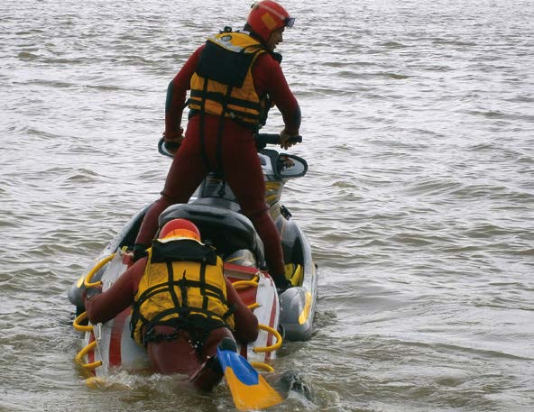 Planche de secours gonflable PVC SLed pour jet ski