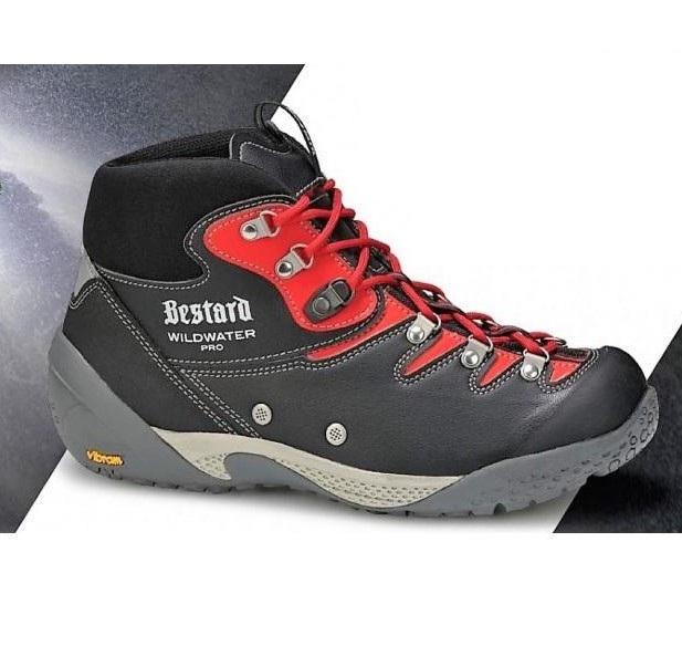 Chaussures canyoning secours aquatique Wildwater Pro - noir/rouge