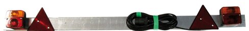 Barre arrière réglable avec feux dynamiques à Led - l. 110/190 cm