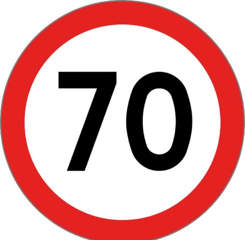 Disque vitesse homologué - 70 km/h