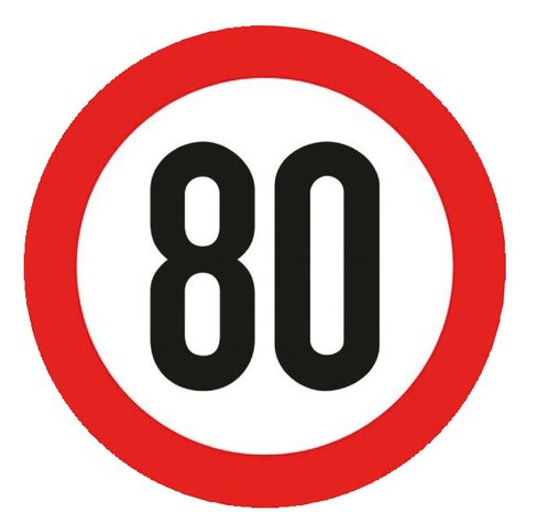 Disque vitesse homologué - 80 km/h
