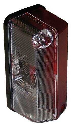 Feu d encombrement latéral base plate - blanc/rouge