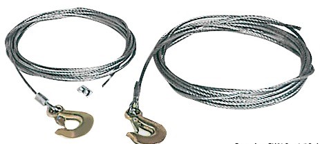 Câble acier galvanisé pour treuil - Ø 5 mm - l. 4,5 m
