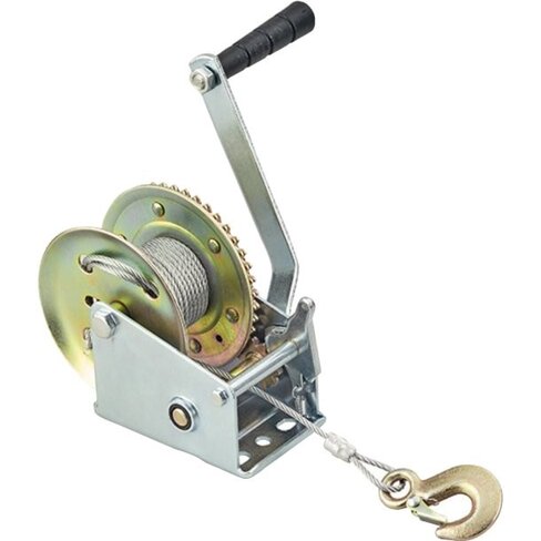 Treuil manuel 450 kg de traction avec câble acier - l. 10 m