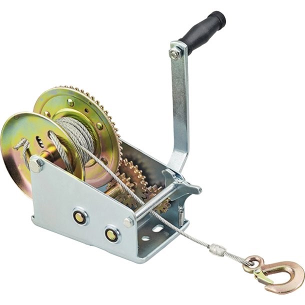 Treuil manuel 1130 kg de traction avec câble acier - l. 10 m