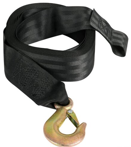Sangle pour treuil en nylon + mousqueton - 6 m