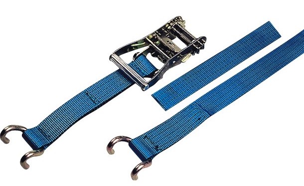 Sangle à cliquet avec crochet bord de rive - l. 8 m - charge 4000 kg