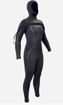 Combinaison néoprène avec cagoule SolaFlex - 8 mm - homme - noir/anthracite - Aqualung