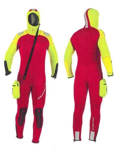 Combinaison néoprène avec cagoule Oneflex 7.0 HD SAR - 7 mm - femme - rouge/jaune - Scubapro