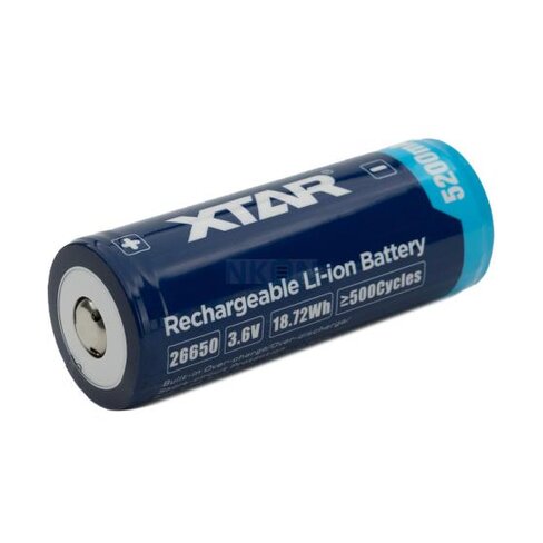 Pile rechargeable 26650 Li-ion - capacité : 5200 mAh - Xtar