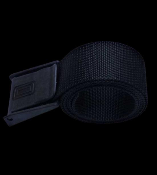 Ceinture de lestage tressée avec boucle US plastique - noir - l. 1,40 m - Sublest