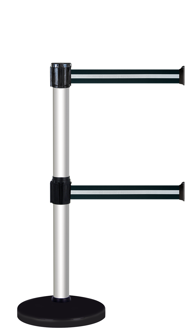 Poteau de guidage à double sangle - anodisé - sangle 4 m