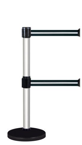 Poteau de guidage à double sangle - anodisé - sangle 4 m