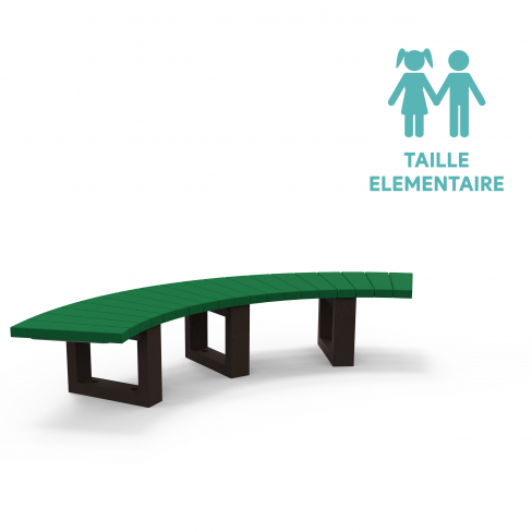 Banquette tour d'arbre Londura - lattes plastique recyclé – taille T4 - assise h. 38 cm – coloris Pigmentek