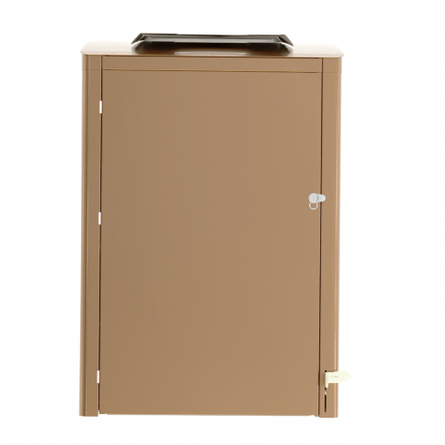 Abri bac Vertigo RAL 8025 livré